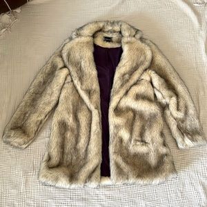 Cruella coat- faux fur lined- size small. Halloween. Winter.